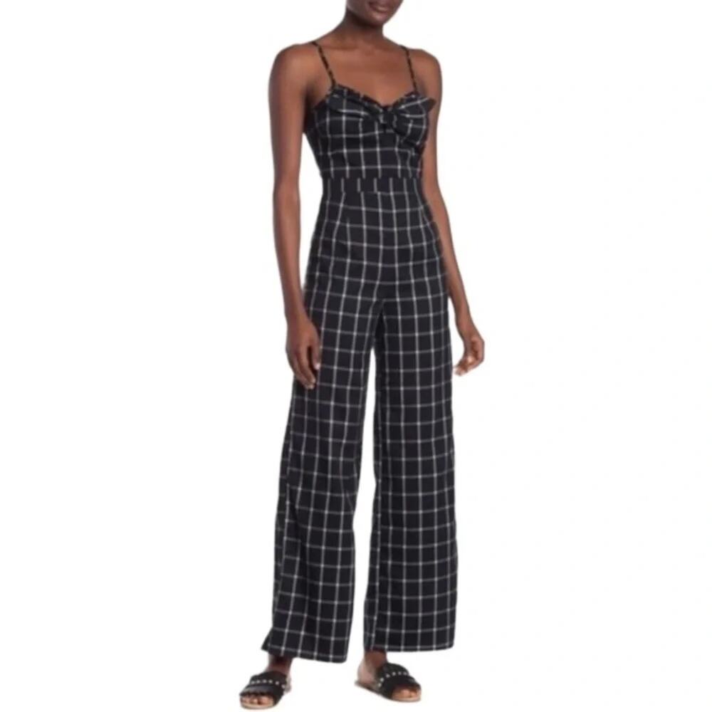 Romeo & Juliet Front Tie Wide Leg Jumpsuit Size M